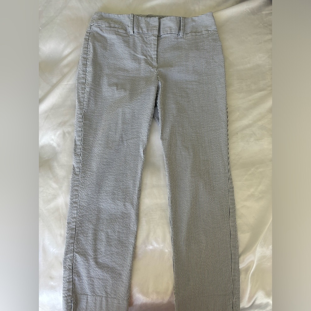 Ann Taylor Textured Pinstriped Slack Pants